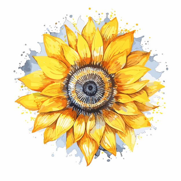 PSD sonnenblumen-aquarell-t-shirt-design grafik illustration aquarell png psd