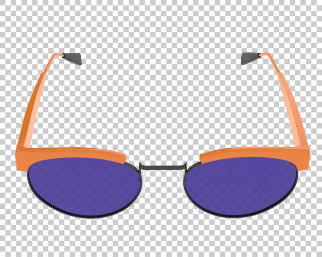 PSD sonnenbrille auf transparentem hintergrund 3d-darstellung