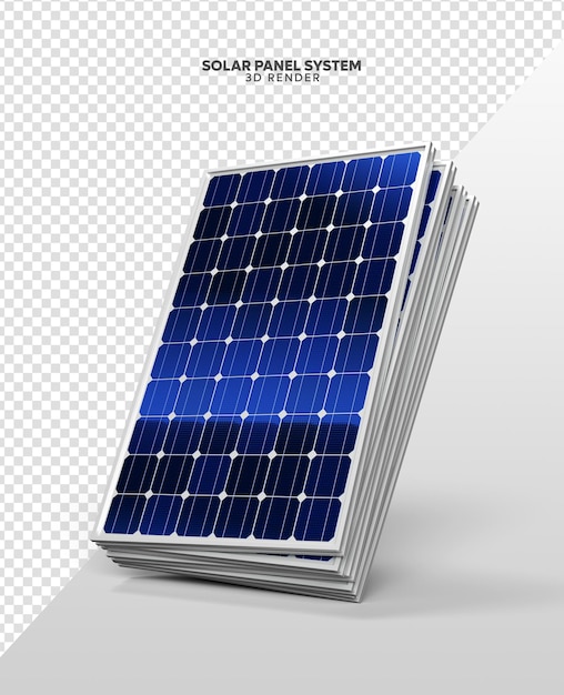 Sonnenkollektorsystem Realistischer 3D-Render isoliert für die Komposition