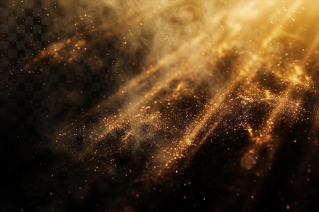 Sonnenstrahleneffekt, der goldene Strahlen auf transparentem Hintergrund verbreitet