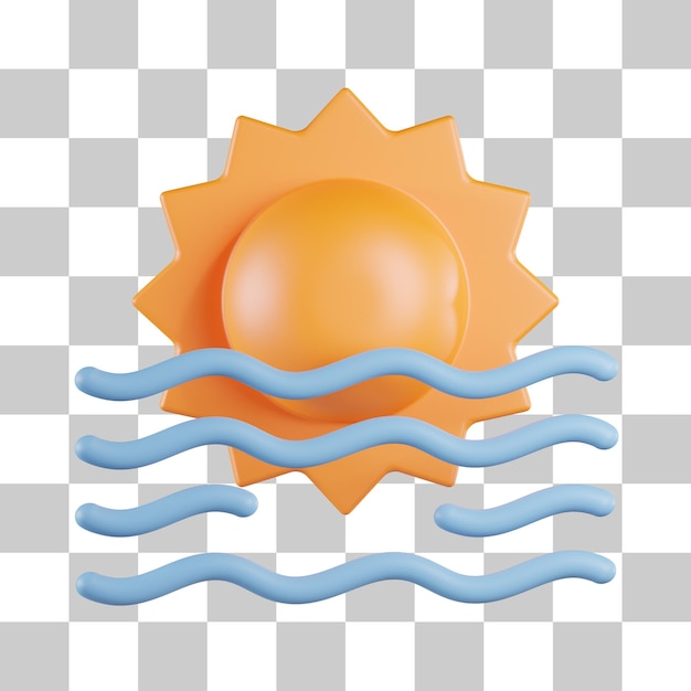 Sonnenuntergang 3d-symbol