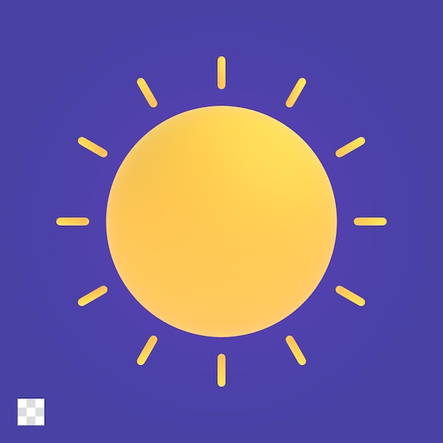 PSD sonnenwetter 3d-symbol