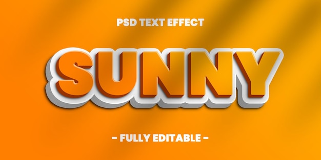 Sonniger Sommer-Texteffekt 3D