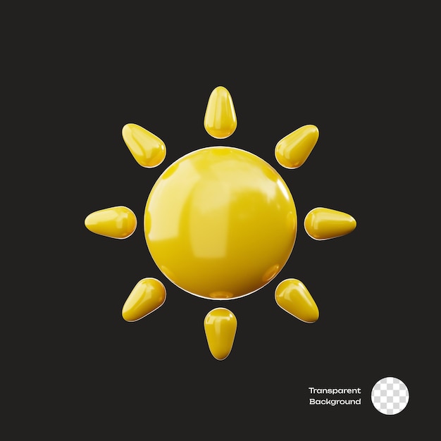 Sonniges Wetter 3D-Symbol