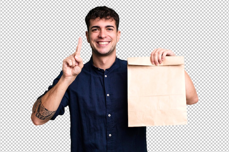 PSD sonriendo y pareciendo amistoso mostrando el número uno