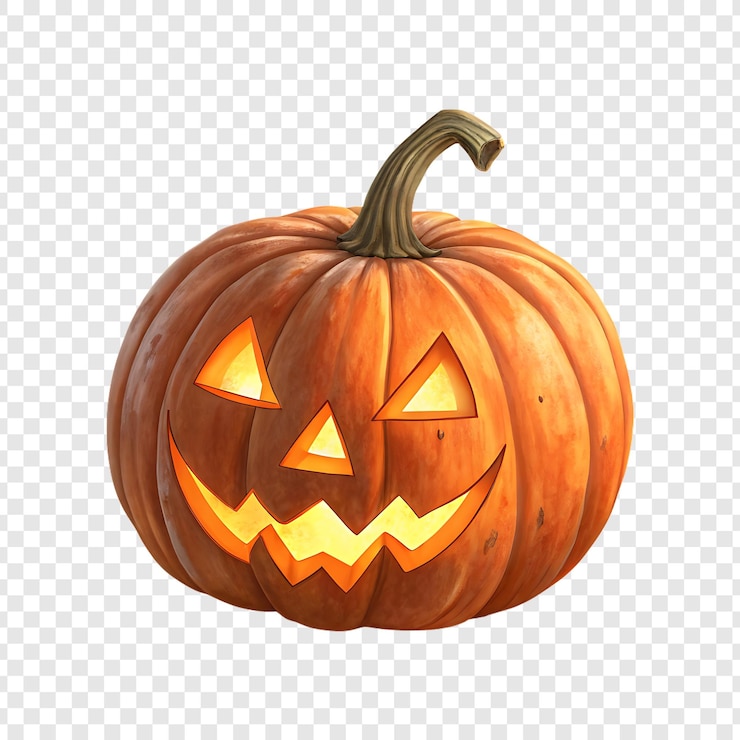 PSD sonriente jack o linterna calabaza para halloween