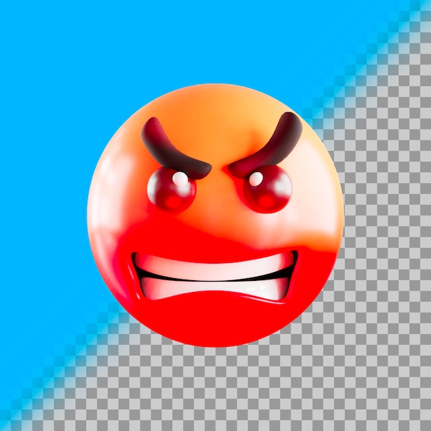 PSD sonrisa malvada emoji icono 3d