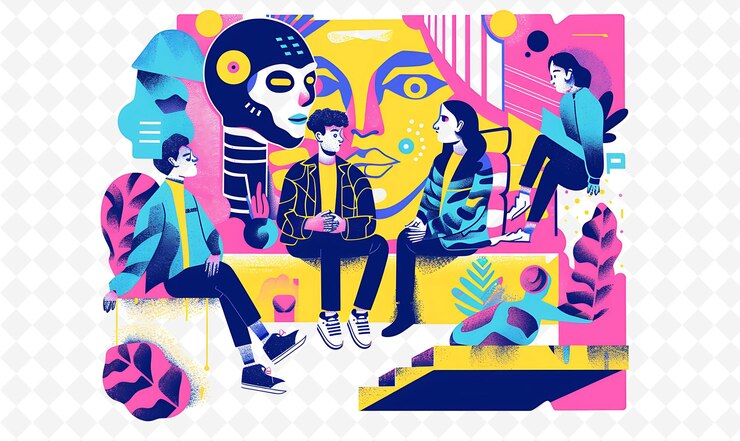 PSD soothsayers predicting outcomes design is pop art inspired i flat illustration festival theme art