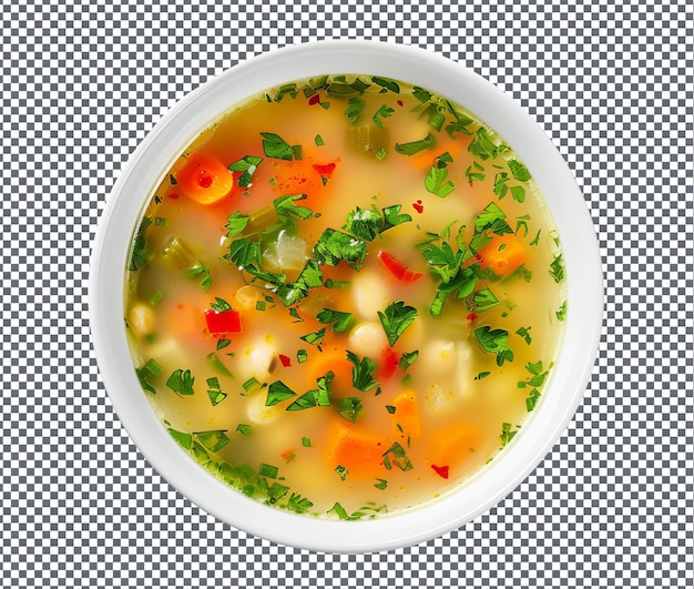 Sopa de feijão saborosa e deliciosa isolada em fundo transparente