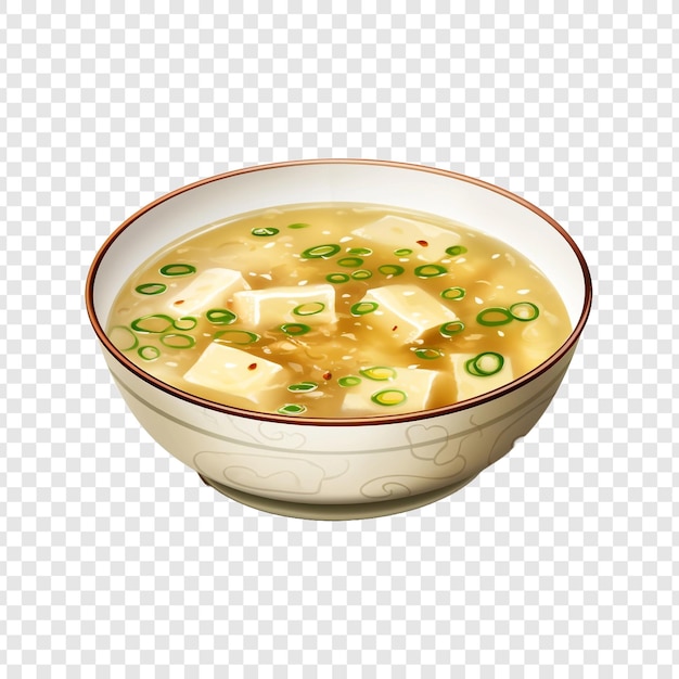 PSD sopa de miso isolada sobre um fundo transparente