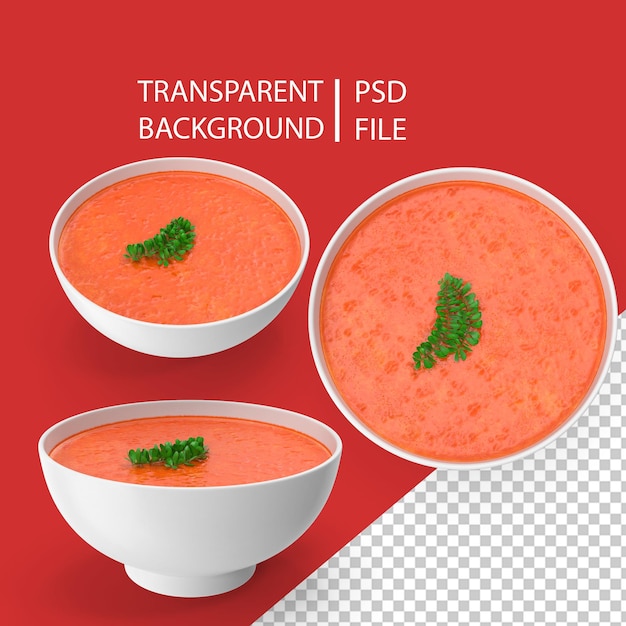 PSD sopa de tomate png