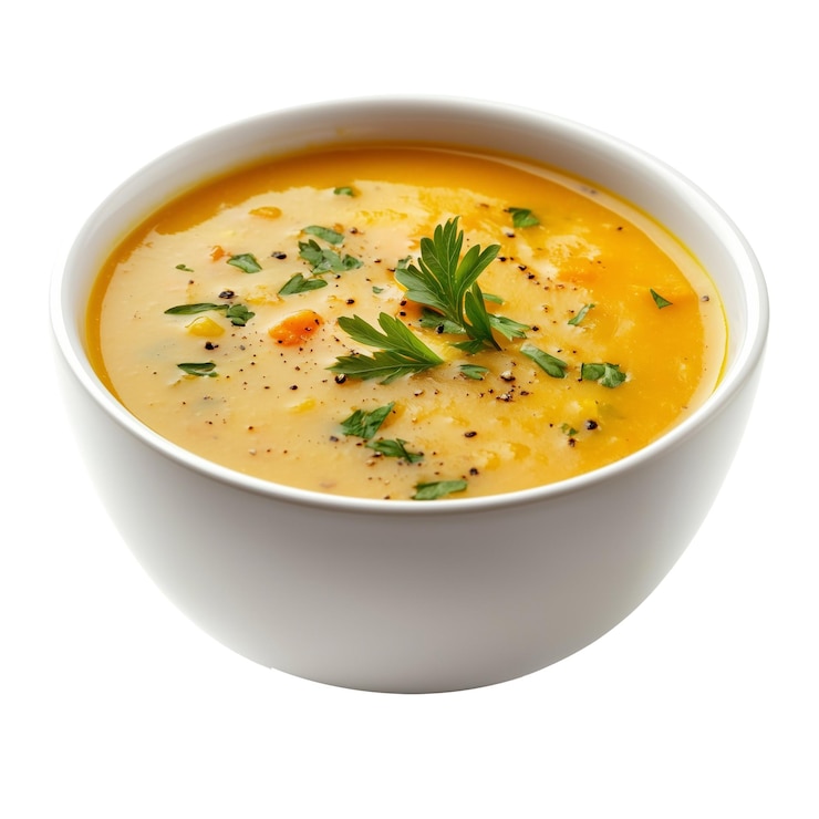 PSD sopa de vegetais cremosa
