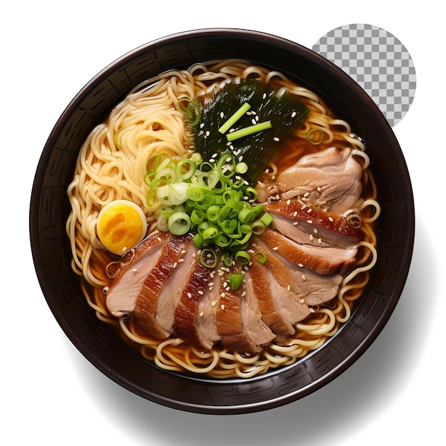 PSD sopa de fideos ramen en un fondo transparente