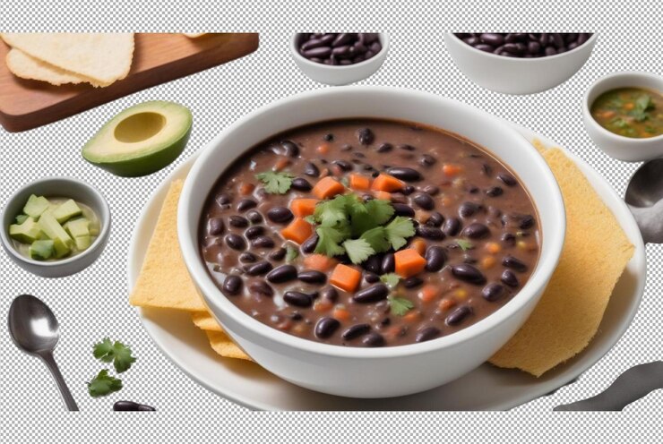 PSD sopa de frijol negro rica en sabor y nutrientes