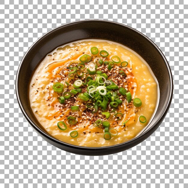 PSD sopa de miso sobre un fondo transparente