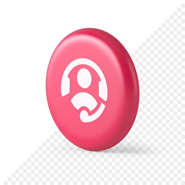 PSD soporte al cliente, servicio de asistencia, botón de asistencia, llamada, línea de ayuda, conexión, 3d, redondo, realista, icono