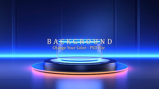 Soporte de producto en blanco y fondo abstracto con luz y línea brillante IA generativa