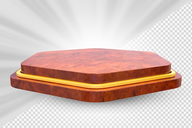 soporte de producto de podio de madera exhibición vacía