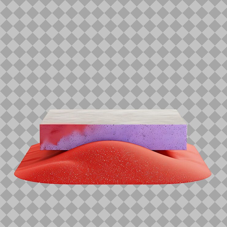 PSD el soporte de productos de actinio rectangular con plataforma con un objeto png natural y nosotros en un fondo limpio