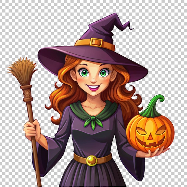 PSD une sorcière pour halloween