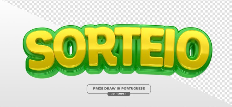 PSD el sorteo de premios en portugués en 3d