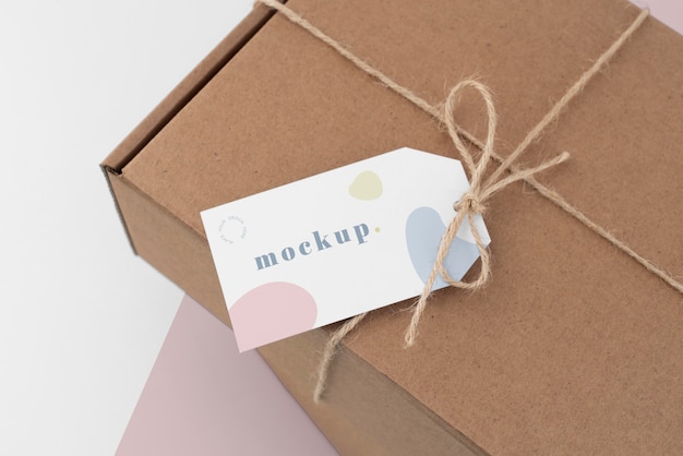 Sortiment mit Bastelbox Tag Mock-up