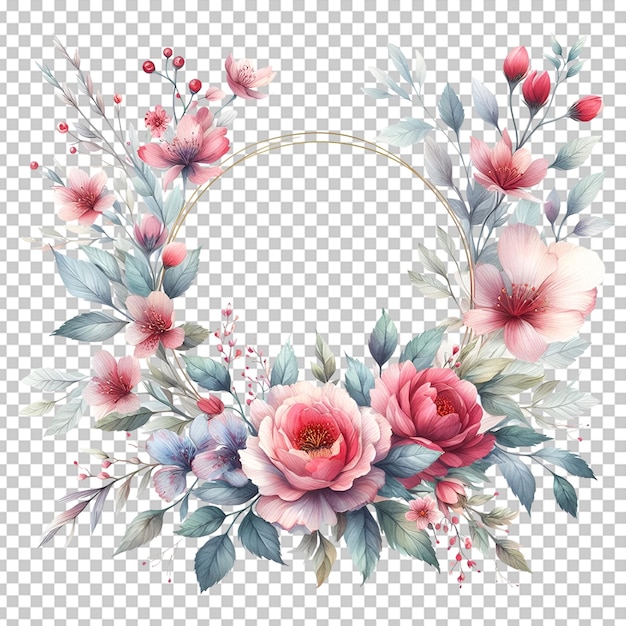 Sottofondo di invito a nozze trasparente con acquerello floreale carino