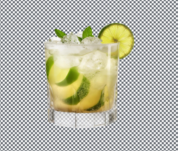 PSD soummy hot caipirinha isoliert auf transparentem hintergrund
