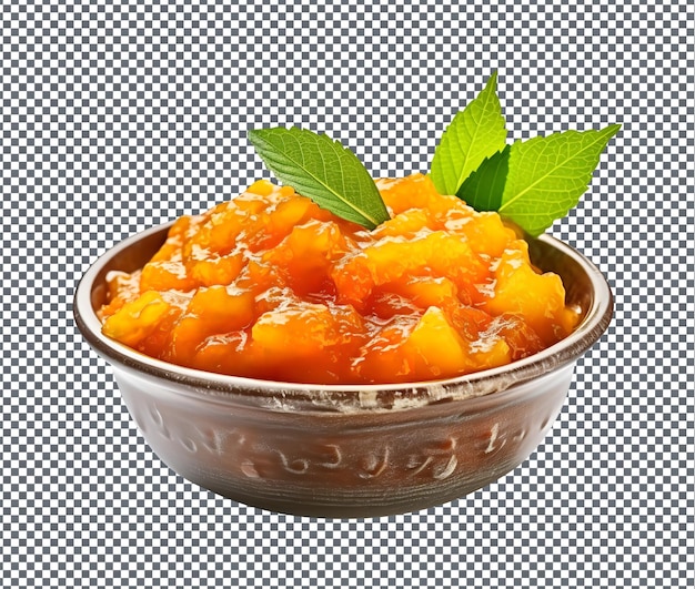 PSD soummy mango chutney isoliert auf durchsichtigem hintergrund