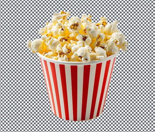 Soummy popcorn isoliert auf durchsichtigem hintergrund
