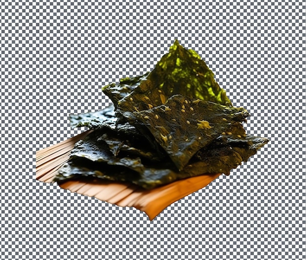 PSD soummy seaweed chip isolé sur un fond transparent