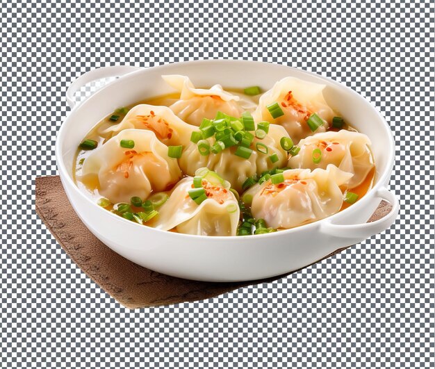 PSD soummy wonton soup isolado em fundo transparente