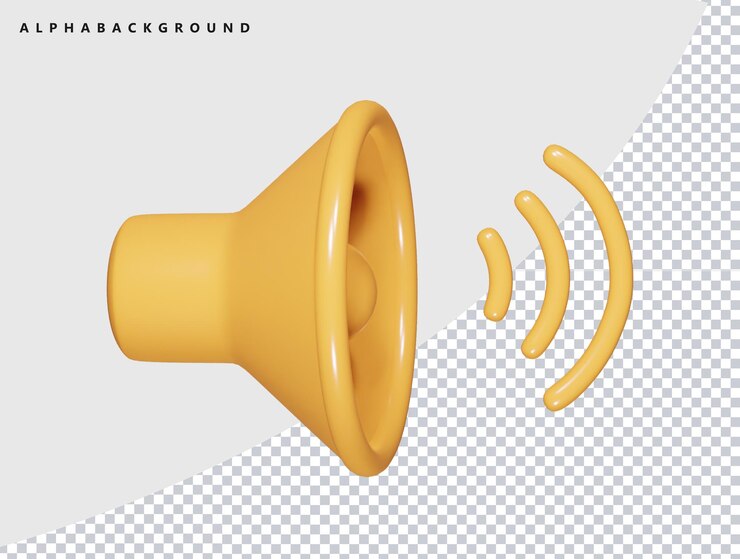 Sound icon 3d illustration