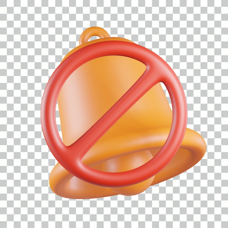 PSD sound silent notification 3d icon