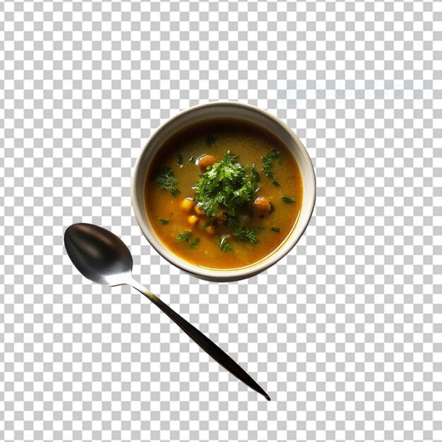 PSD soupe de minestrone sur la table