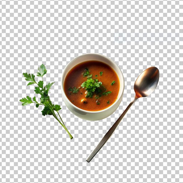 PSD soupe de minestrone sur la table