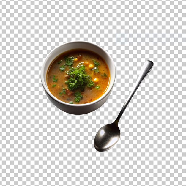 PSD soupe de minestrone sur la table