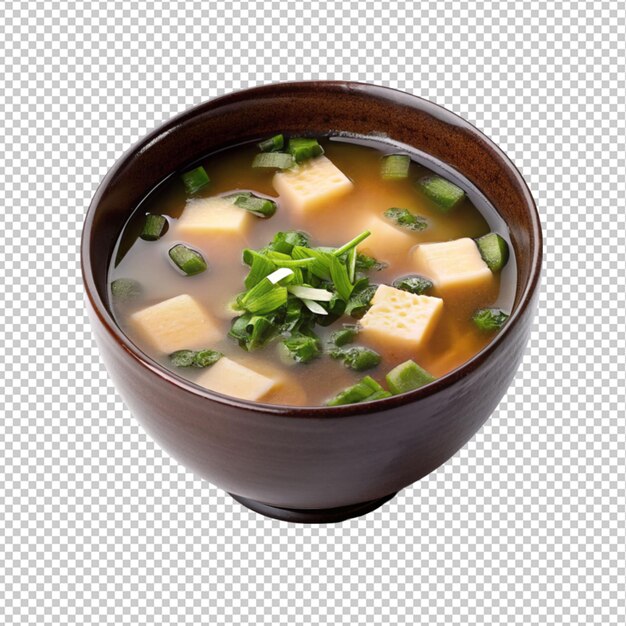 PSD soupe miso sur un fond transparent