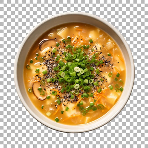 PSD soupe de miso sur fond transparent