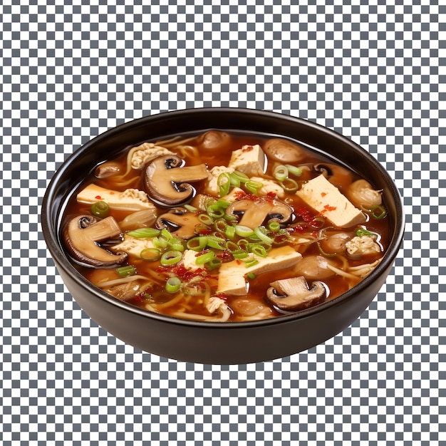 PSD soupe de tofu psd isolée sur un fond transparent