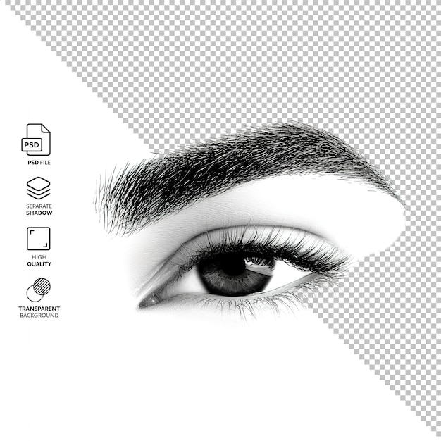 sourcils isolés sans fond