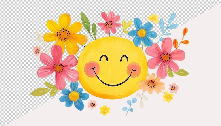 PSD un sourire sur un fond transparent