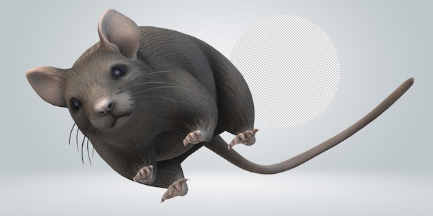 PSD souris isolée sur un fond transparent