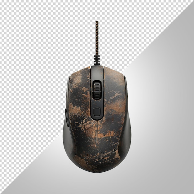 PSD souris d'ordinateur sur un fond transparent