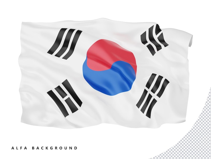 PSD south korea flag international national sign icon symbol fifa world cup