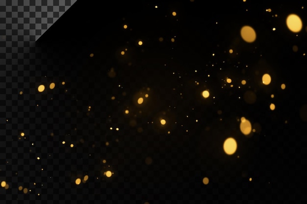 Sovrapposizione di particelle di polvere d'oro