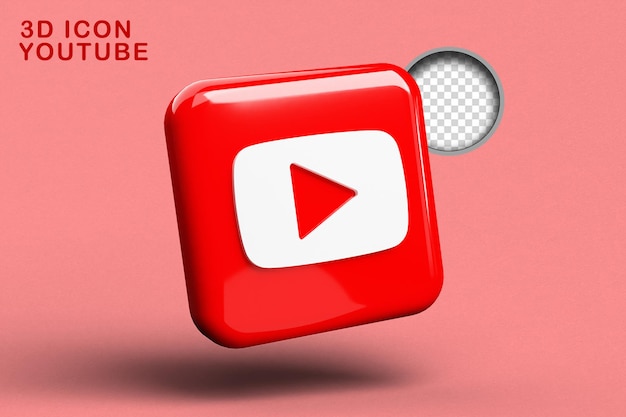 Soziale Medien 3D-Symbol mit schattentransparenter PNG-Datei