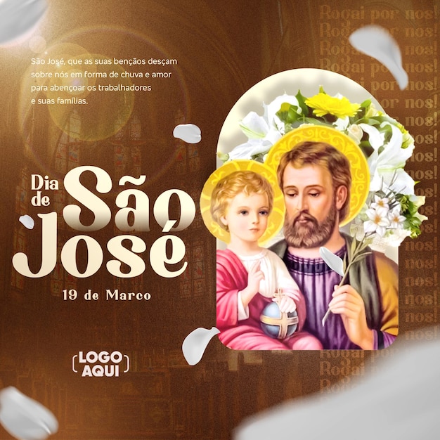 Soziale medien gedenktag des heiligen josephs im portugiesischen brasilien