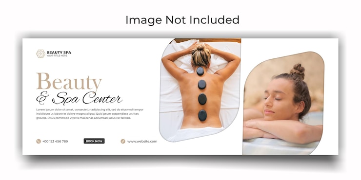 PSD spa-massagezentrum social media oder facebook-cover-template-design