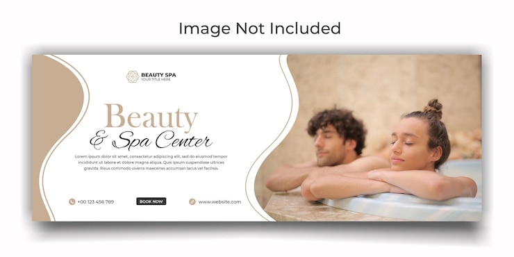 PSD spa-massagezentrum social media oder facebook-cover-template-design